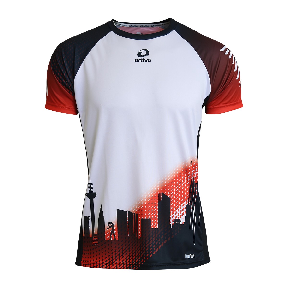 Personalisierbares Lauftrikot, Modell "CITY V-RUN Frankfurt", Männer
