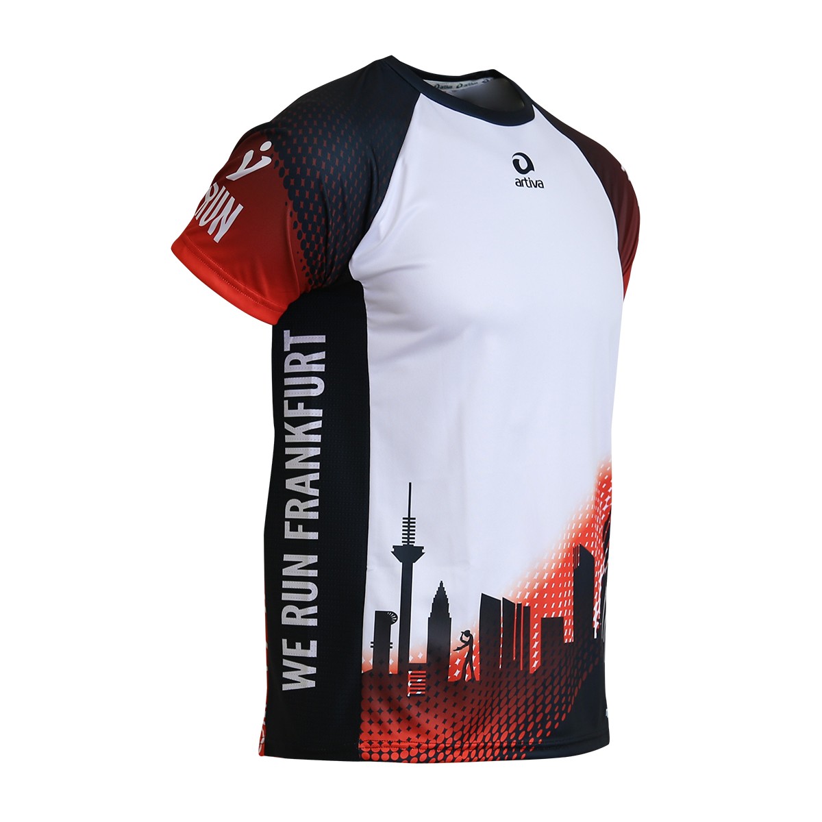 Personalisierbares Lauftrikot, Modell "CITY V-RUN Frankfurt", Männer