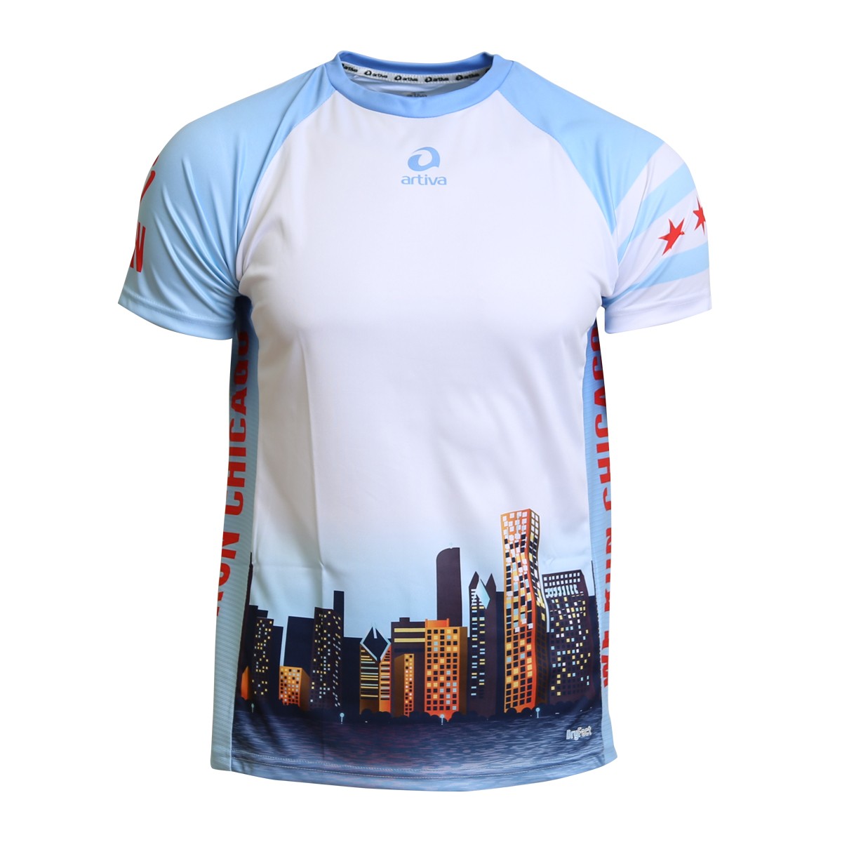 Personalisierbares Lauftrikot, Modell "CITY V-RUN Chicago", Männer
