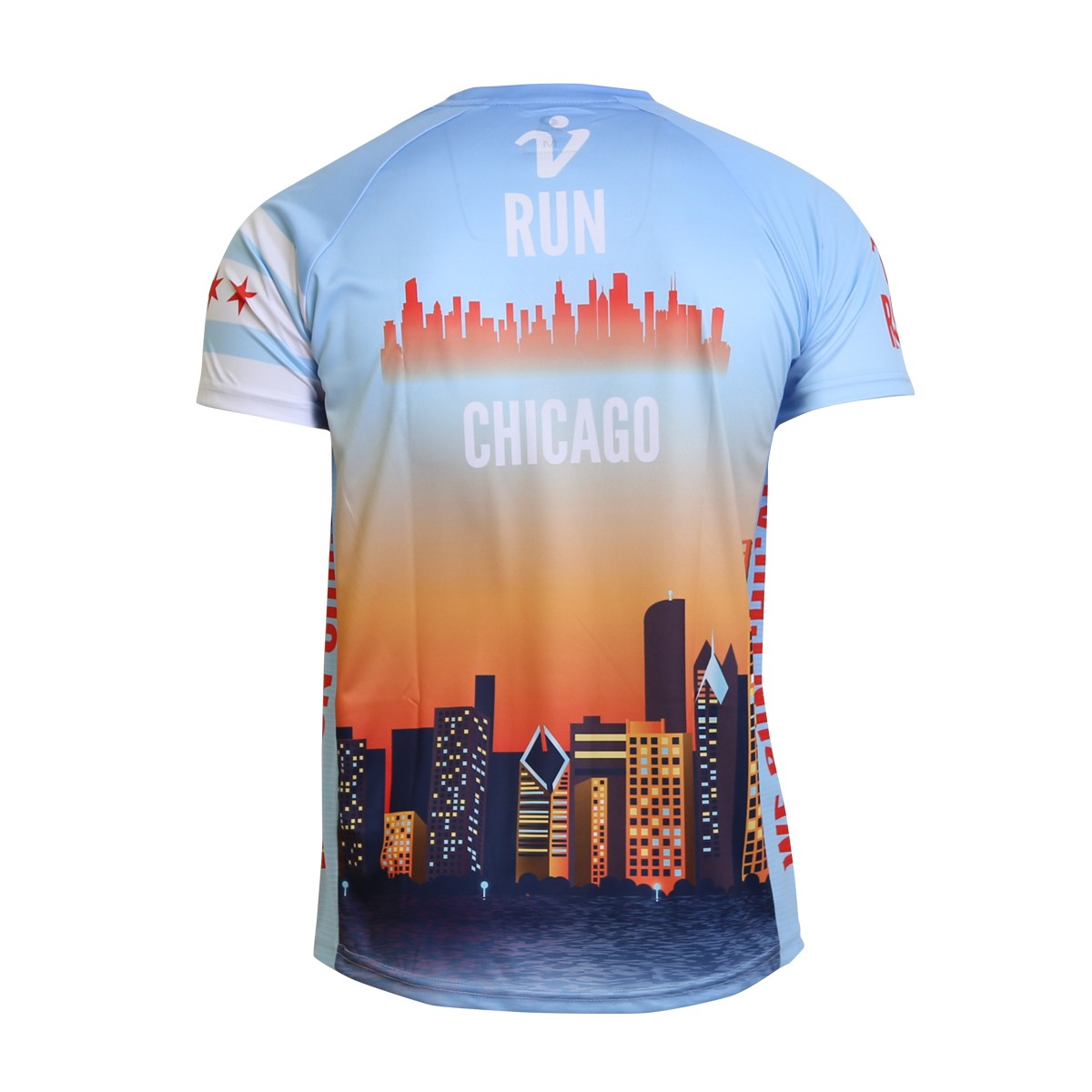 Personalisierbares Lauftrikot, Modell "CITY V-RUN Chicago", Männer