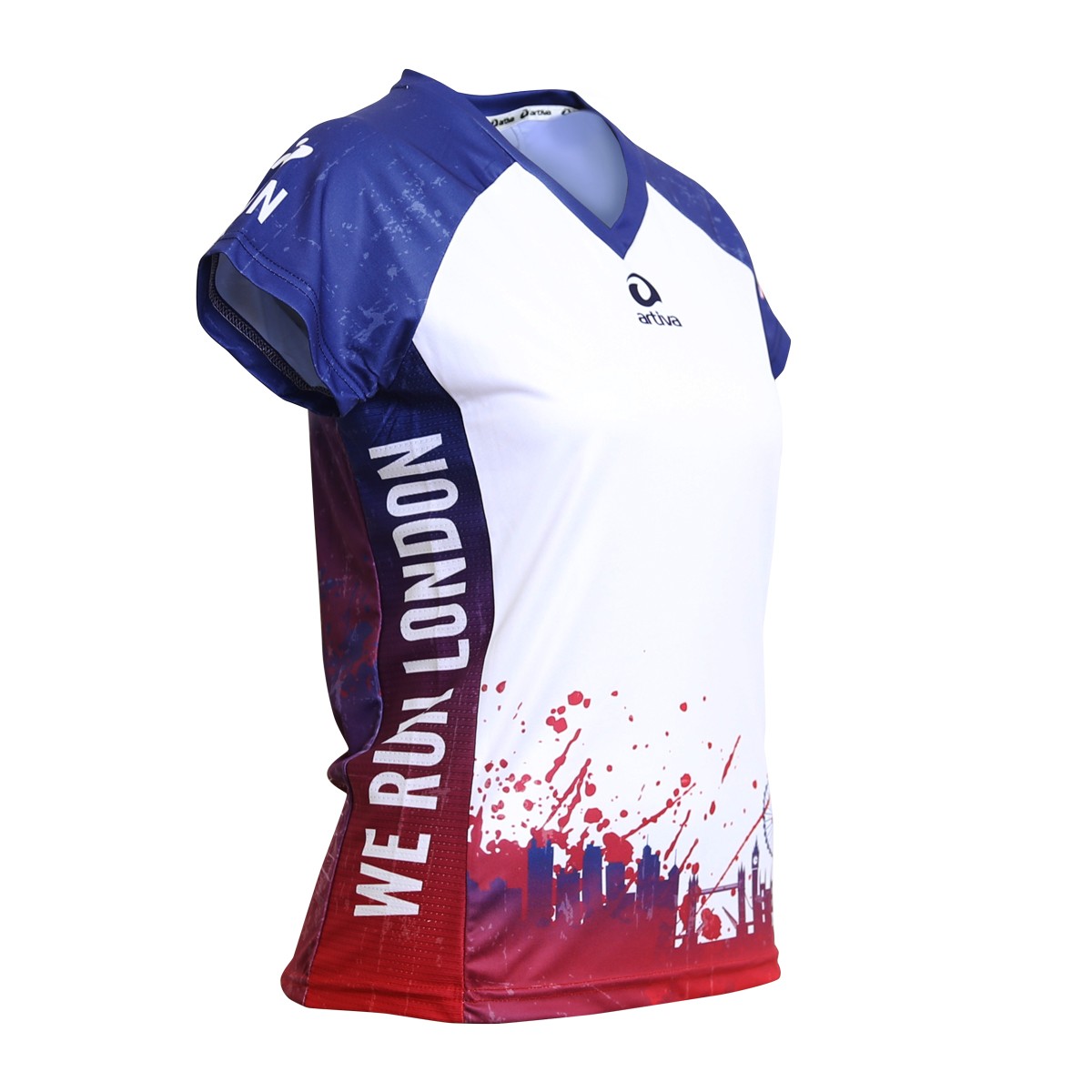 Personalisierbares Lauftrikot, Modell "CITY V-RUN London", Frauen