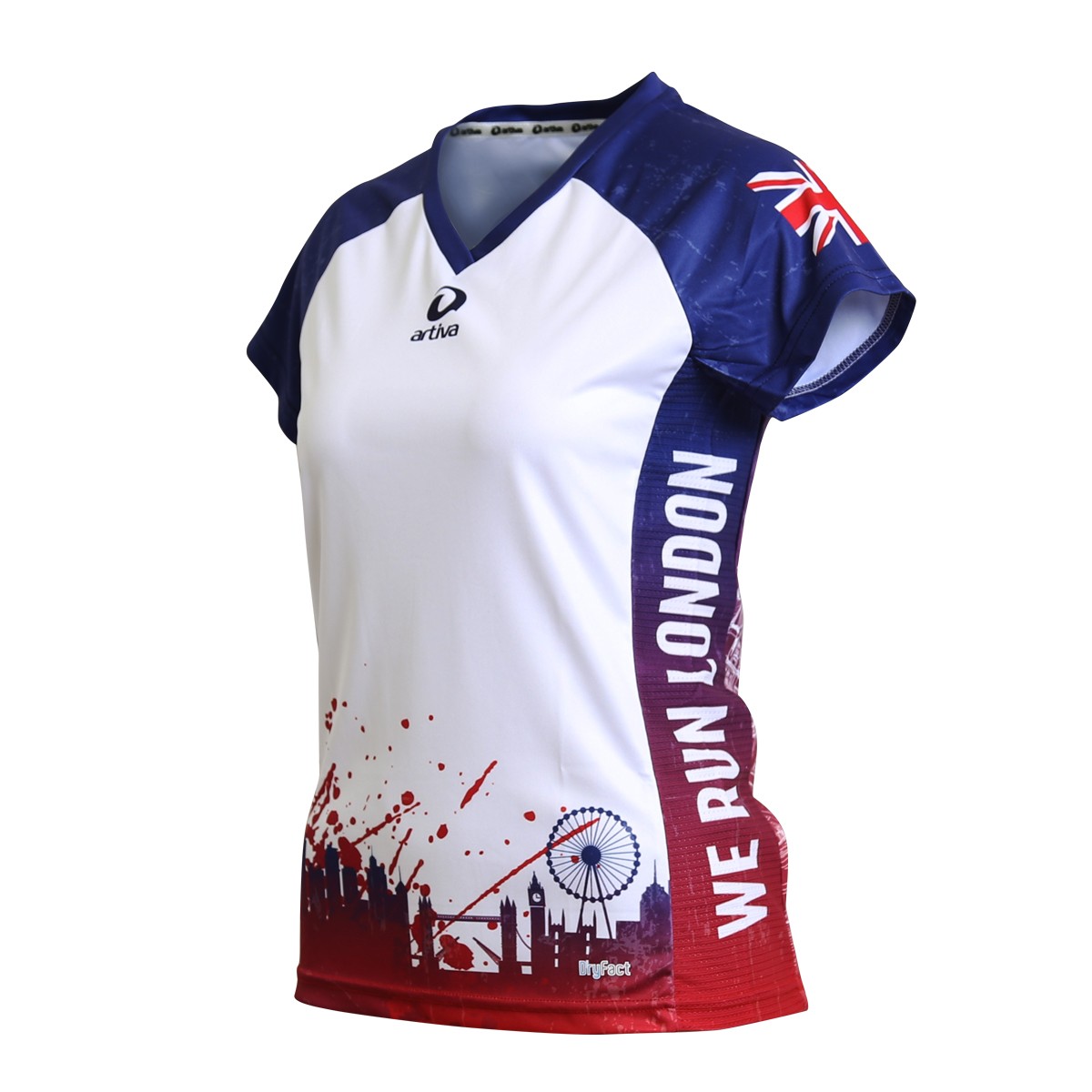 Personalisierbares Lauftrikot, Modell "CITY V-RUN London", Frauen