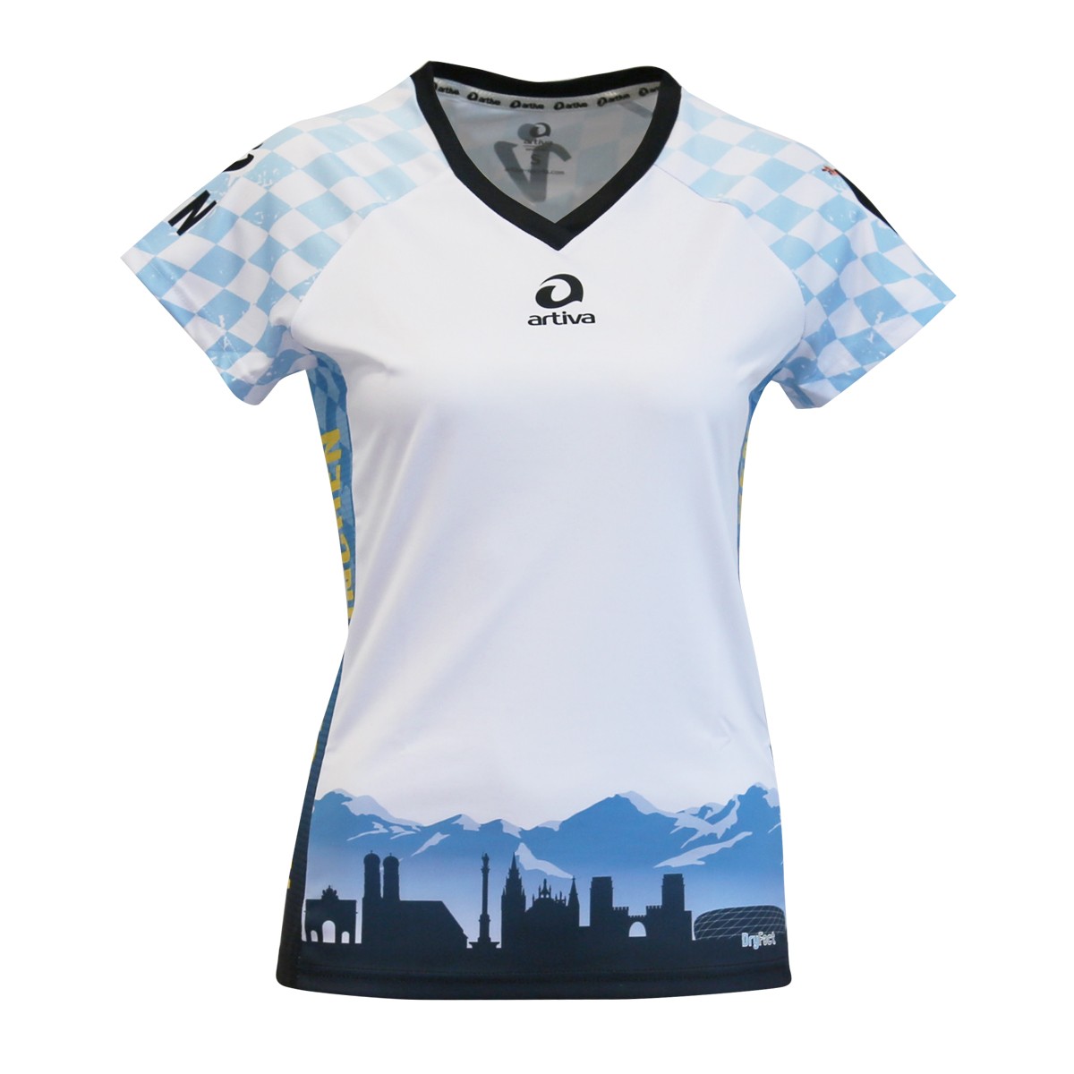 Personalisierbares Lauftrikot, Modell "CITY V-RUN München", Frauen