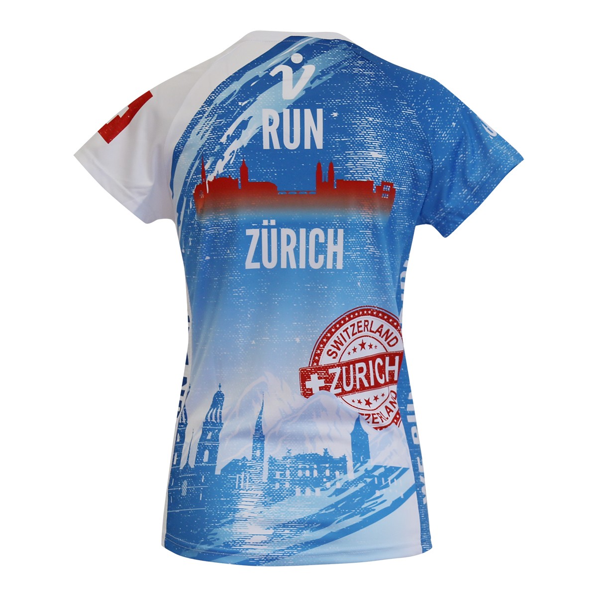 Personalisierbares Lauftrikot, Modell "CITY V-RUN Zürich", Frauen