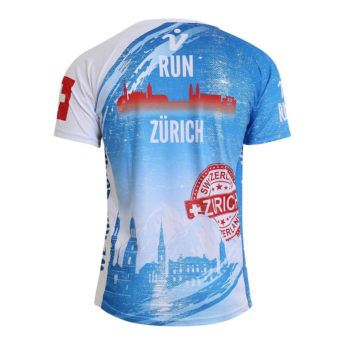 Personalisierbares Lauftrikot, Modell "CITY V-RUN Zürich", Männer