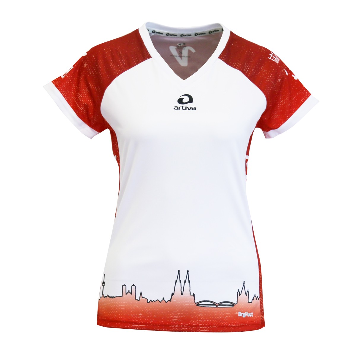 Personalisierbares Lauftrikot, Modell "CITY V-RUN Köln", Frauen