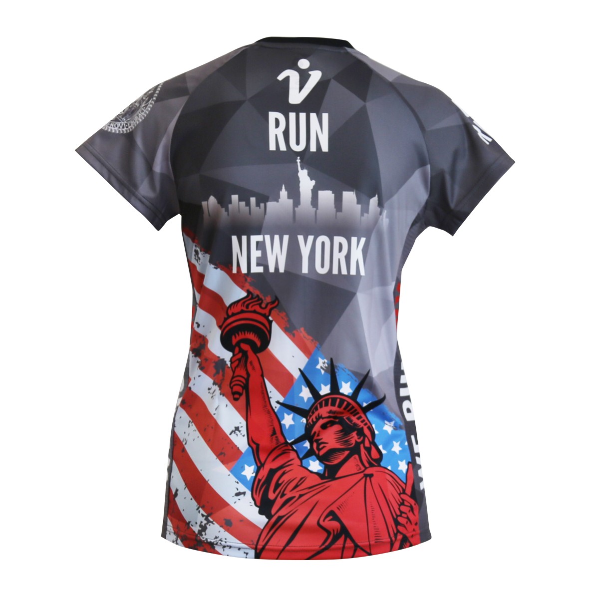 artiva® Personalisierbares Lauftrikot, Modell "CITY V-RUN New York", Frauen