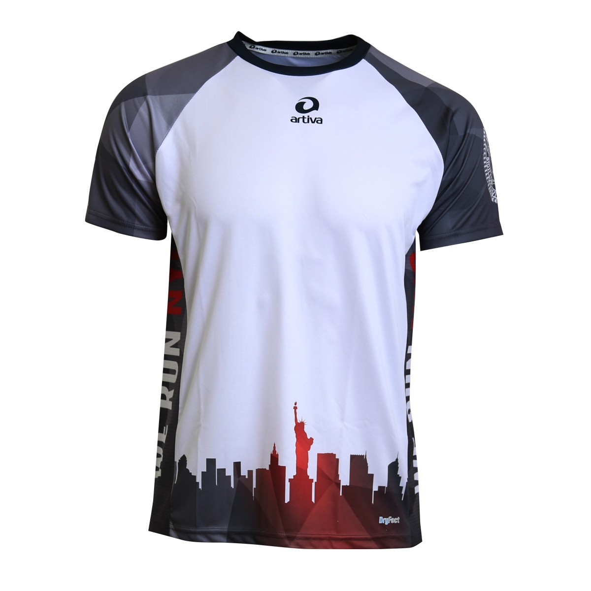 artiva® Personalisierbares Lauftrikot, Modell "CITY V-RUN New York", Männer