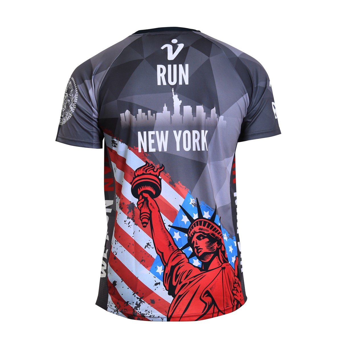 artiva® Personalisierbares Lauftrikot, Modell "CITY V-RUN New York", Männer