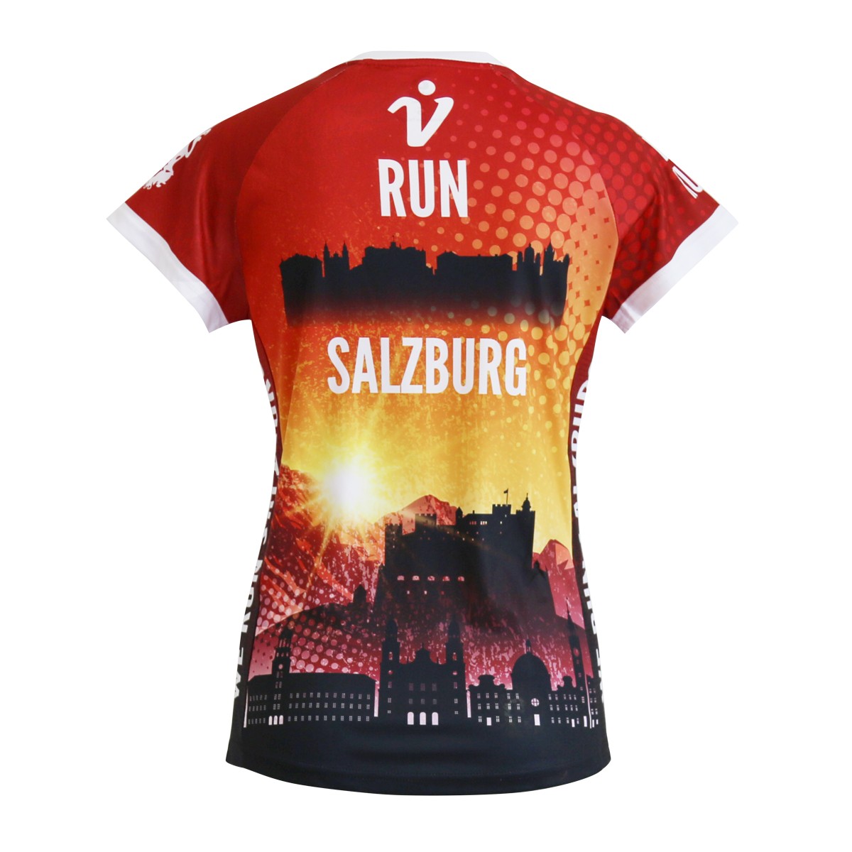 artiva® Personalisierbares Lauftrikot, Modell "CITY V-RUN Salzburg", Frauen