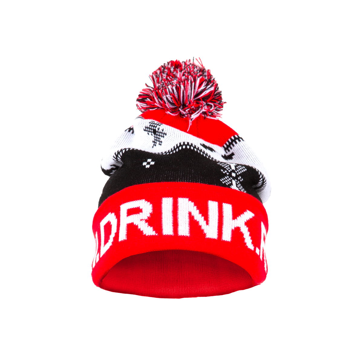 Strickmütze mit Bommel